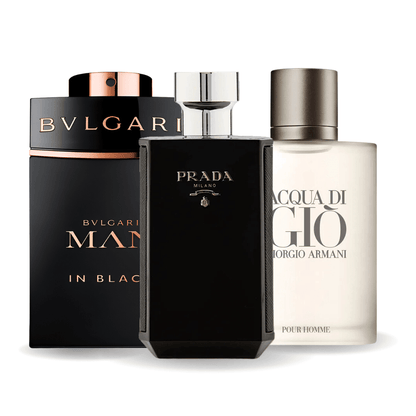 SADA 3 PARFUMOV: BVLGARI IN BLACK, GIORGIO ARMANI ACQUA DI GIO, L'HOMME PRADA INTENSE 100ML