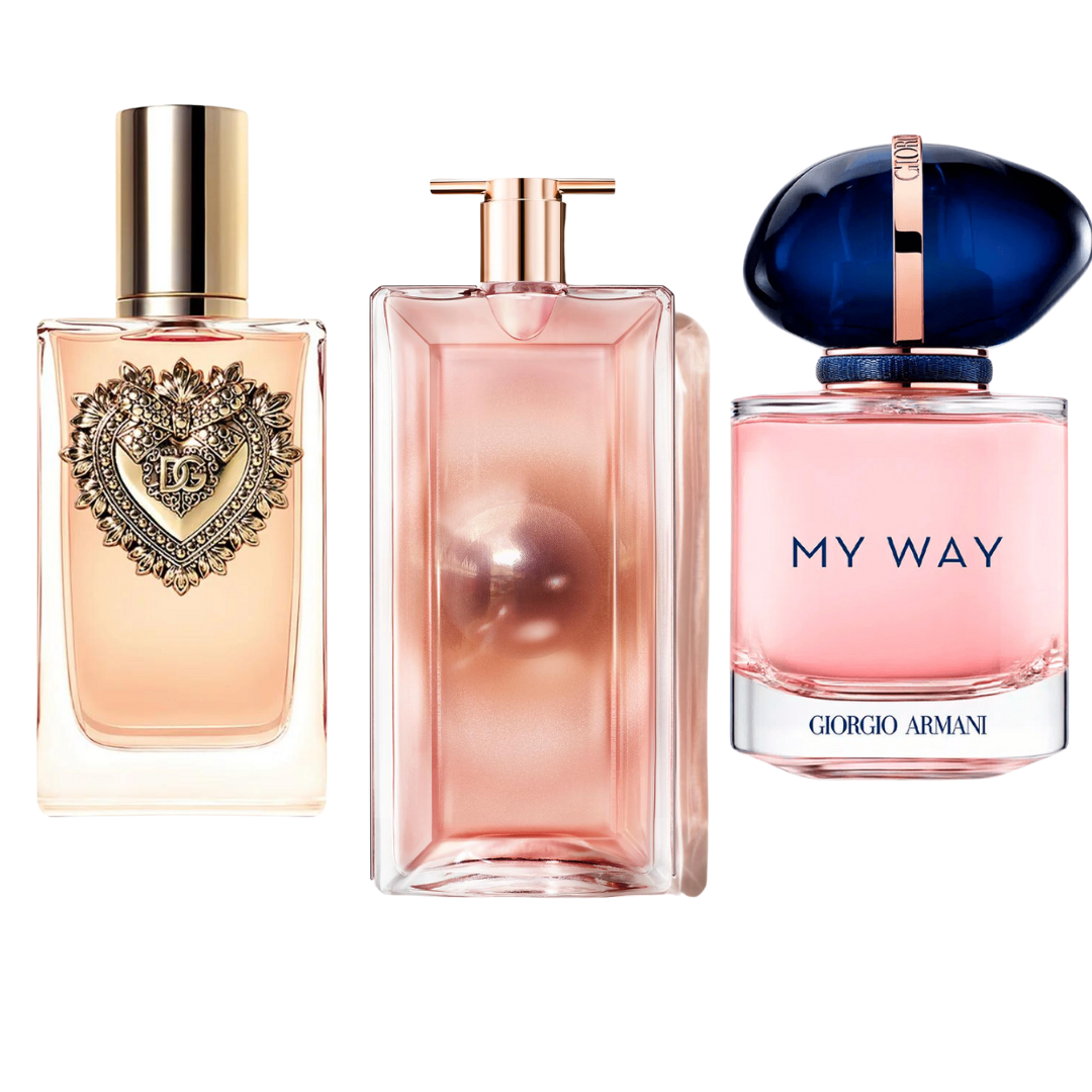 SADA 3 PARFUMOV: DOLCE & GABBANA DEVOTION, MY WAY GIORGIO ARMANI, LANCÔME IDÔLE 100ML